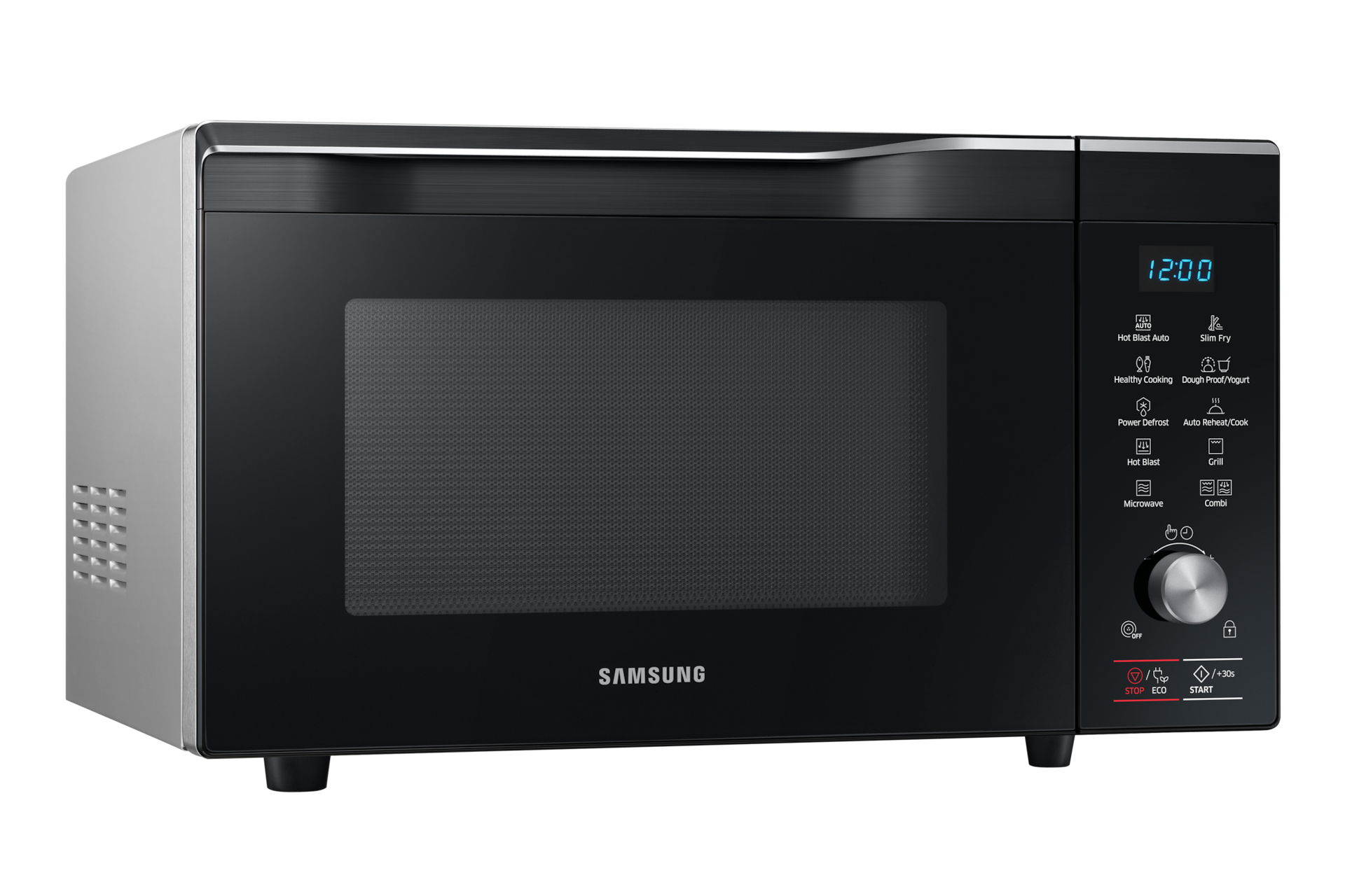 มุมมองด้านซ้ายของ Samsung เตาอบอบอบ อุ่น ย่าง ทอด MC32K7055CT Convection, 32 ลิตร (สีดำ)