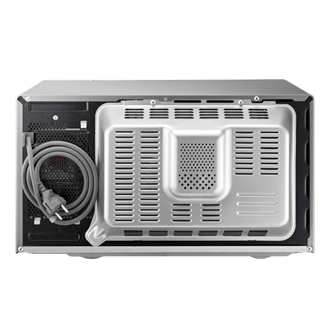 เตาอบ อุ่น ย่าง ทอด MC32K7055CT Convection, 32 ลิตร (สีดำ) มุมมองด้านหลังด้วยสายเคเบิล