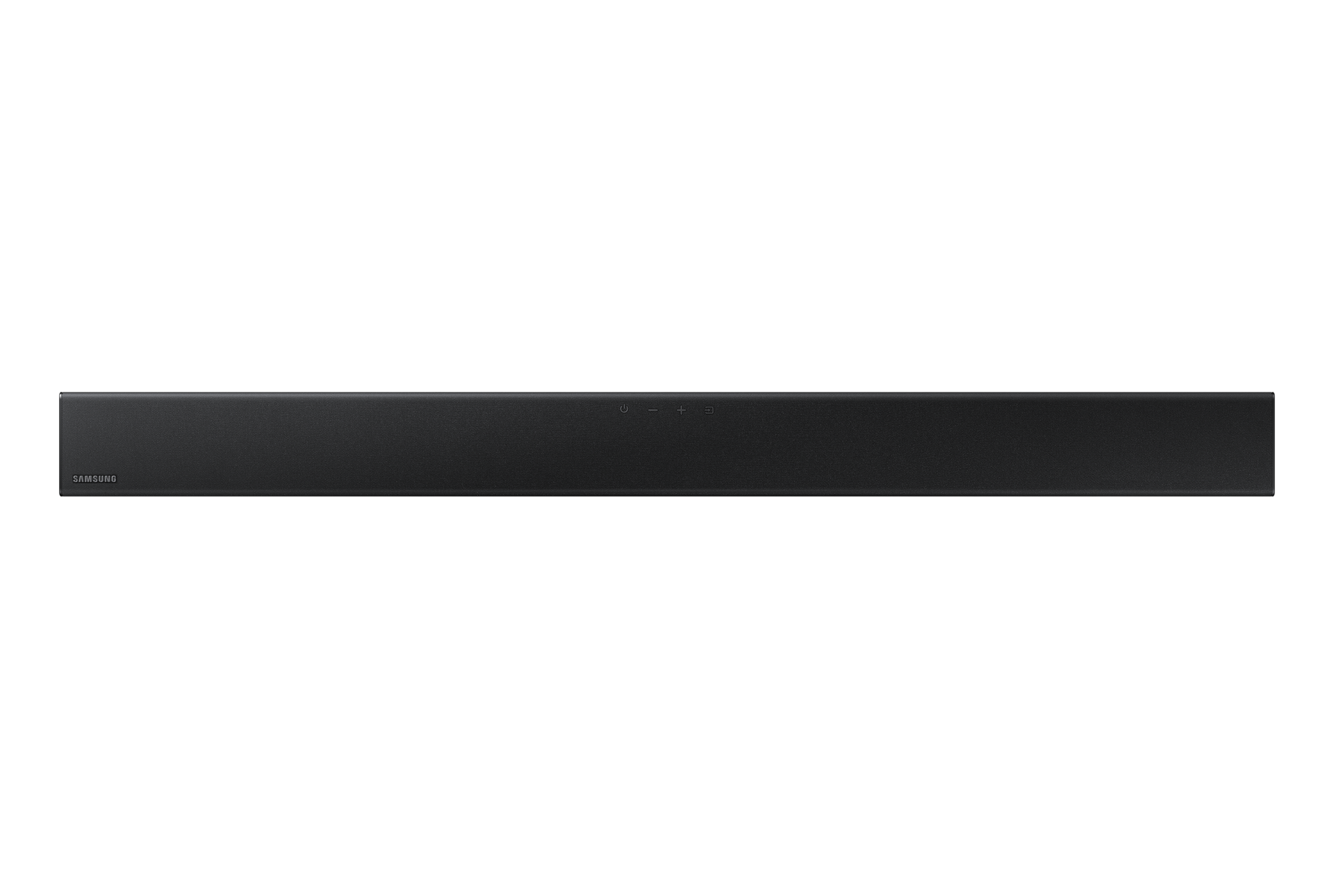 ดูราคาและซื้อ Samsung Soundbar 2.1ch 150W ที่สามารถเชื่อมต่อทีวีผ่าน Bluetooth® เพื่อรับฟังเสียงที่เต็มอิ่มกว่าเดิม พร้อมเสียงเบสอันทรงพลัง. ด้านบนของ Samsung Soundbar HW-T420 สี Black