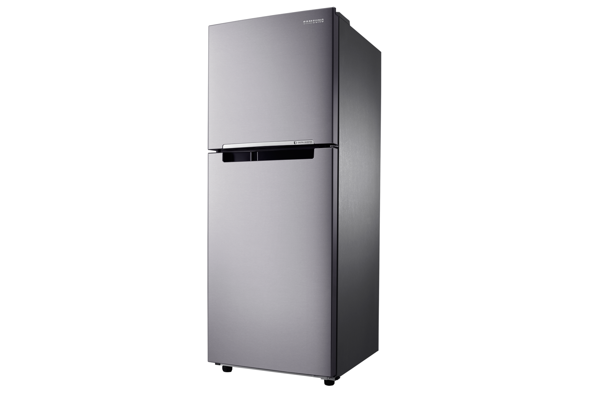 [ด้านหน้าเฉียงซ้าย ตู้เย็น 2 ประตู RT20HÁ~R1DSÁ~ พร้อมด้วย Dígí~tál Í~ñvér~tér T~échñ~ólóg~ý, 210.6 L สีเงิน]