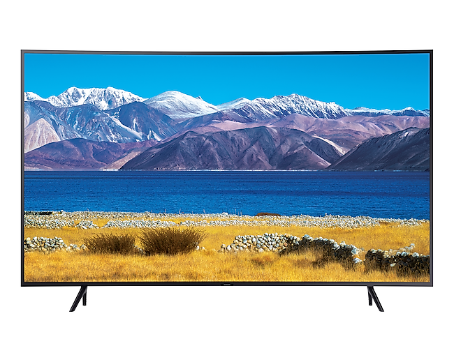 อ่านรีวิว Samsung TU8300 Crystal UHD 4K Smart TV (2020) 55 นิ้ว Crystal Display ช่วยปรับสีให้ดูเหมาะสมเพื่อที่คุณจะสามารถมองเห็นทุกรายละเอียด. ภาพด้านหน้าของตัวทีวี