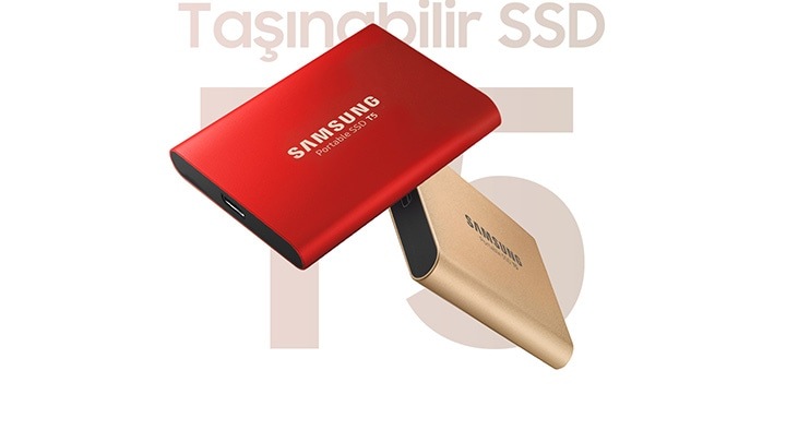 Taşınabilir SSD T5 USB 3.1 1TB (Kırmızı) | Samsung TR Kurumsal