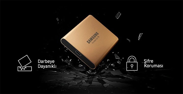 Taşınabilir SSD T5 USB 3.1 1TB (Kırmızı) | Samsung TR Kurumsal