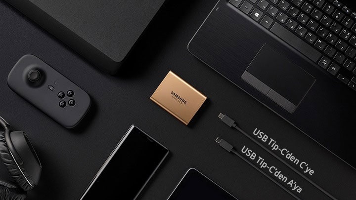 Taşınabilir SSD T5 USB 3.1 1TB (Kırmızı) | Samsung TR Kurumsal