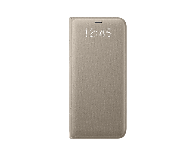 Galaxy S8 金色LED皮革翻頁式皮套