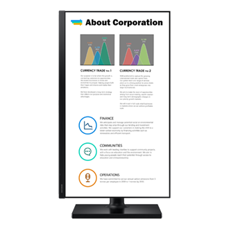 黑色，產品外觀正面 (垂直轉動)