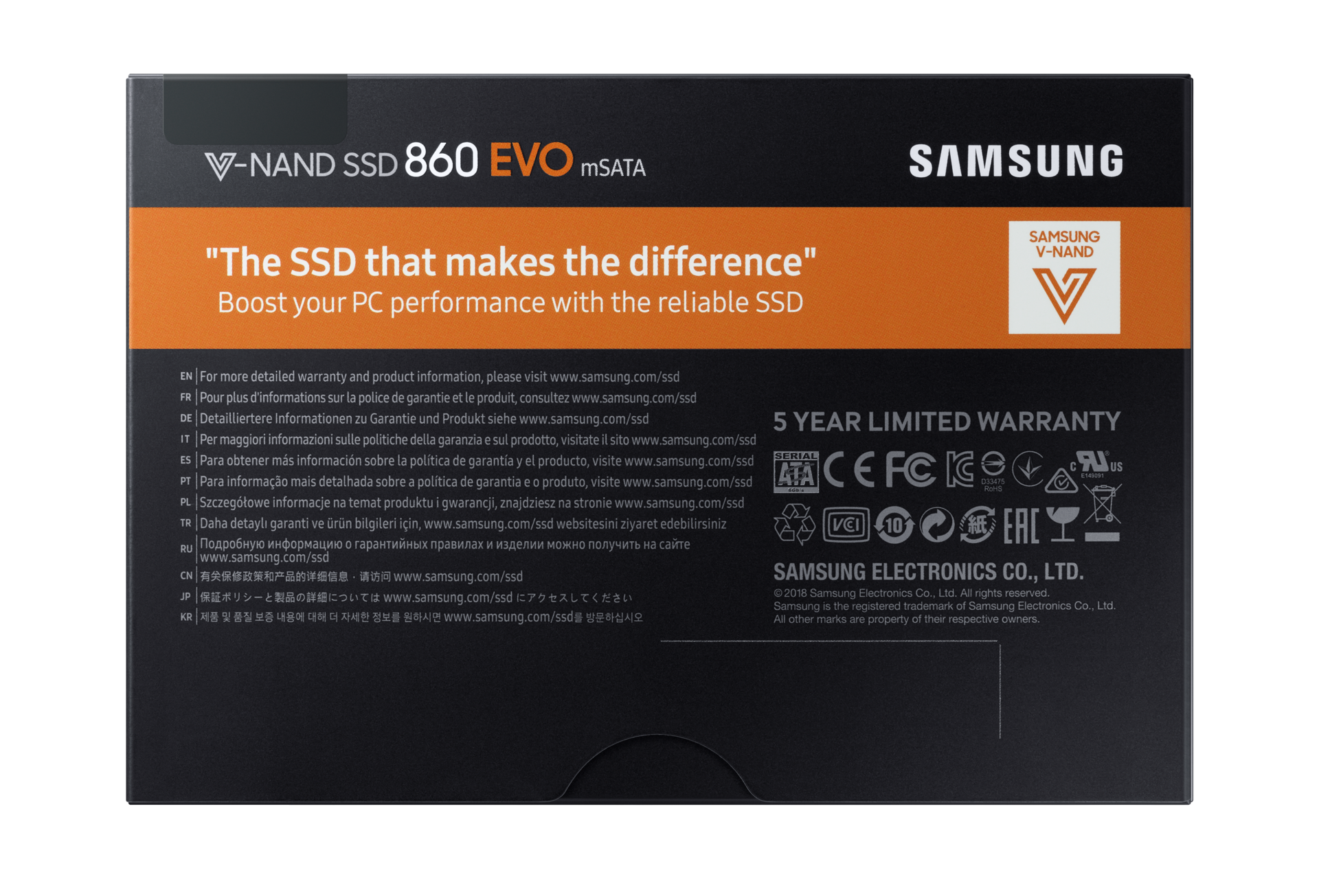 SSD накопичувач Samsung 860 EVO mSATA 512Гб MZ-M6E500BW - фото 8