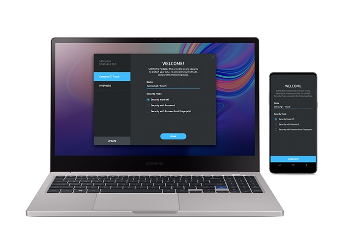 Зовнішній SSD накопичувач Samsung T7 1Tб Grey (MU-PC1T0T/WW