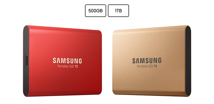 Зовнішній SSD накопичувач Samsung T5 1TB Red (MU-PA1T0R/WW