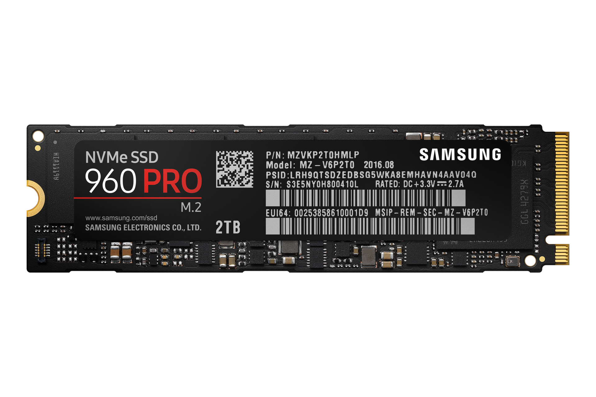 Накопичувач SSD 960 Pro NVMe M.2 MZ-V6P2T0 | Підтримка Samsung UA