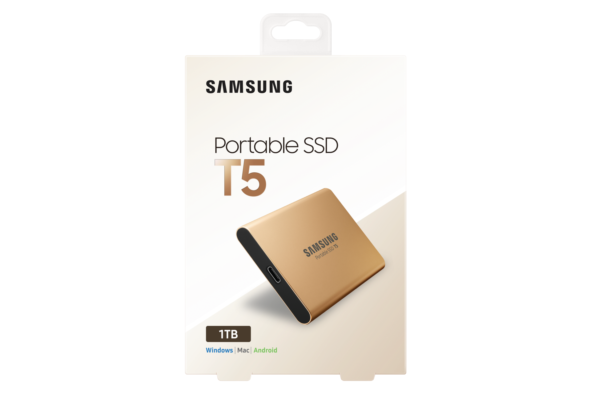 Портативний SSD накопичувач Samsung T5 1Тб золотистого кольору MU-PA1T0G/WW - фото 8