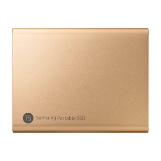 Портативний SSD накопичувач Samsung T5 500Гб золотистого кольору MU-PA500G/WW - фото 2