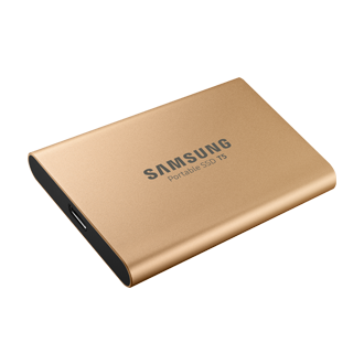 Портативний SSD накопичувач Samsung T5 500Гб золотистого кольору MU-PA500G/WW - фото 5