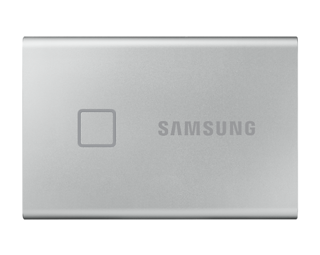 Портативний SSD Накопичувач Samsung T7 Touch Silver 1Тб MU-PC1T0S/WW - фото 1