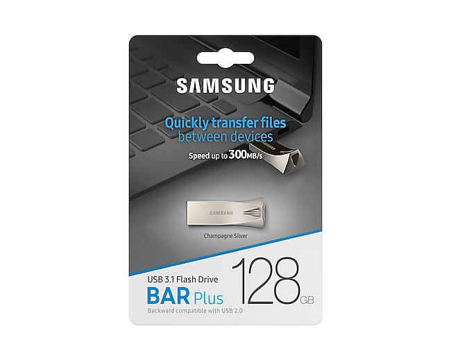 Флешка Samsung Bar Plus 128Гб MUF-128BE3/APC - фото 1