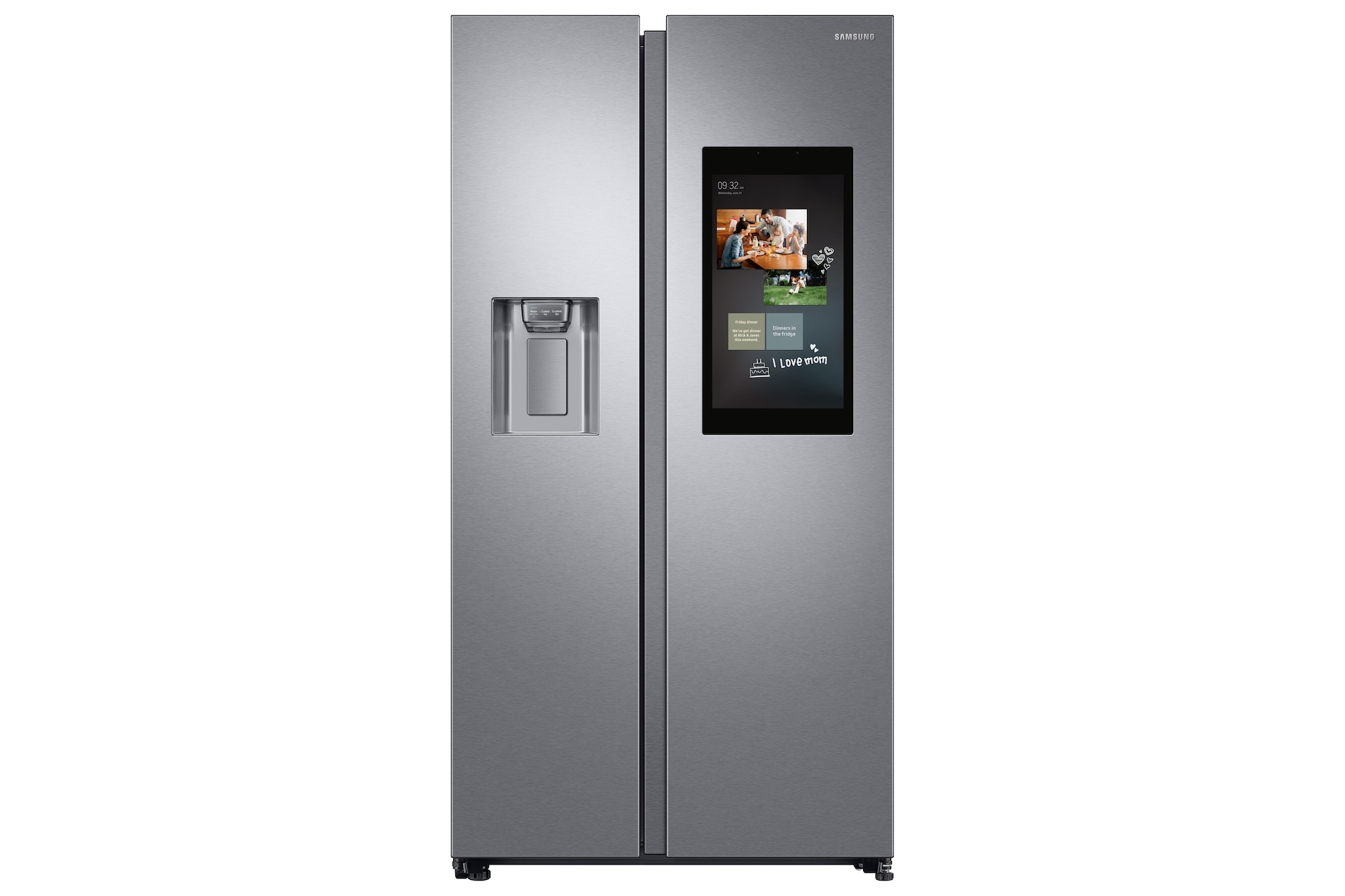 Samsung RS8000 Family Hub™ RS6HA8891SL/EU, Side by Side Fridge Freezer, E  Rated in Silver