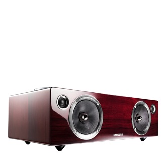 Wireless Audio Dock with Valve Amplifier (iPod and Galaxy) Left-Angle RED