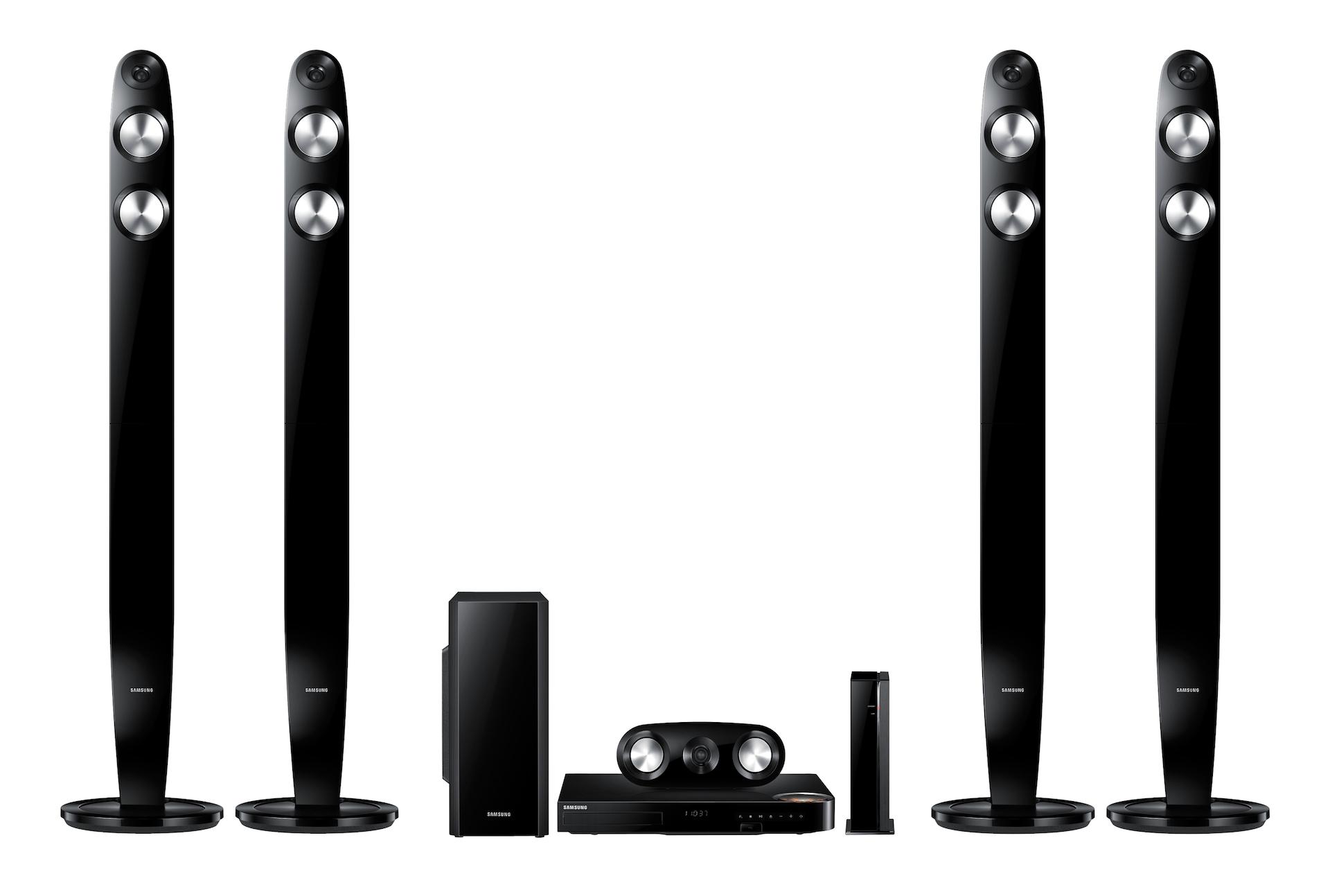 5 Speaker Smart 3D Blu-ray Home Theatre System Front Black