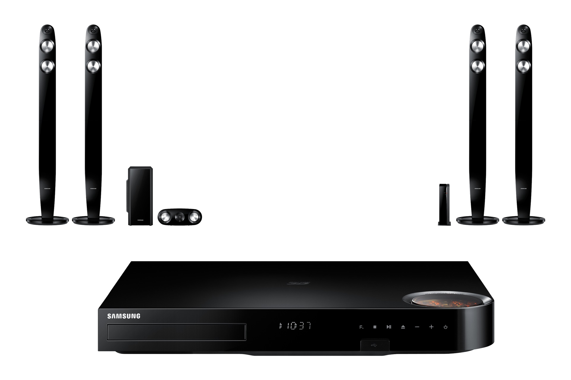5 Speaker Smart 3D Blu-ray Home Theatre System Detailed Black