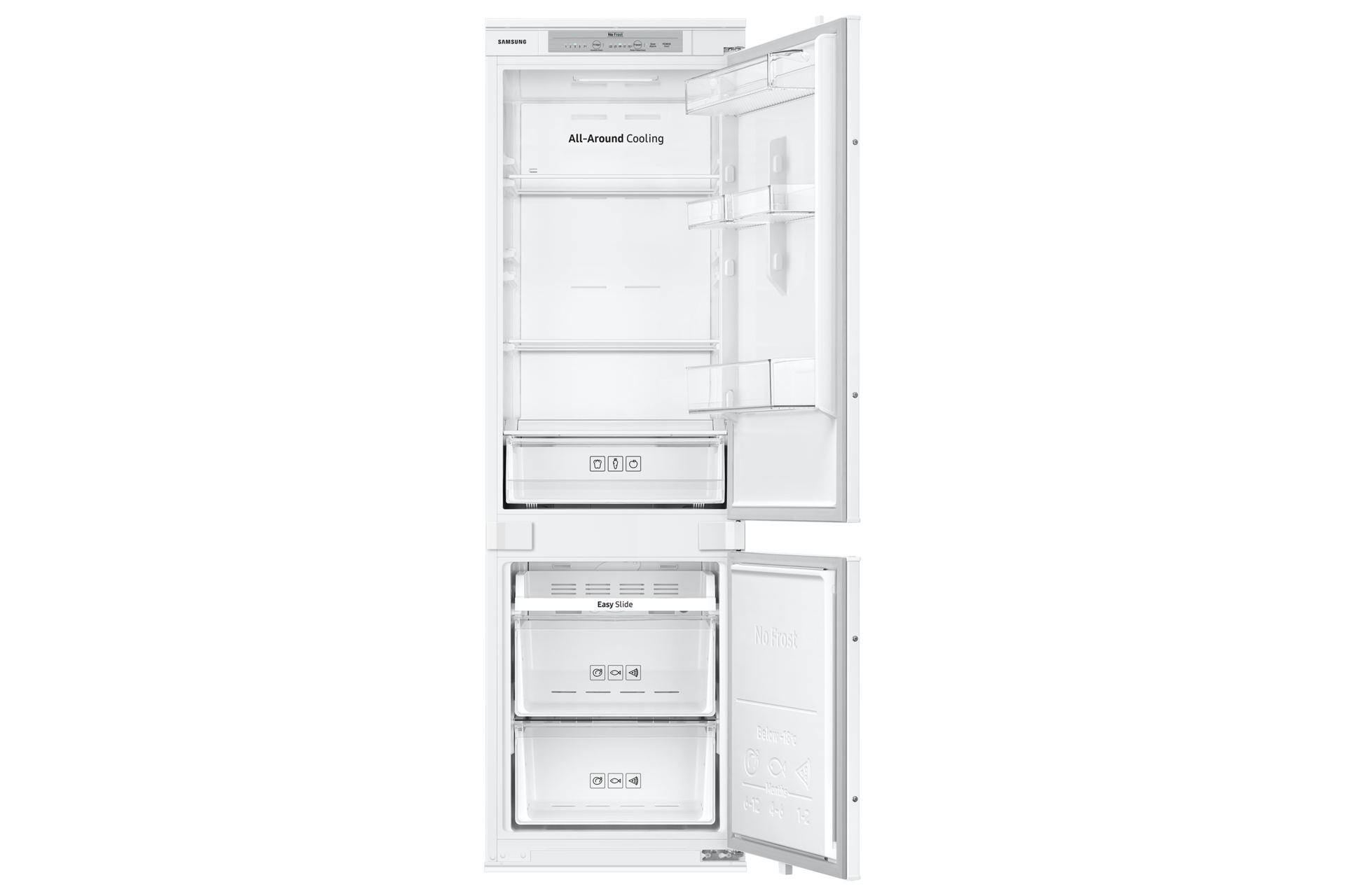 Integrated Fridge Freezer with Total No Frost, 268L Samsung UK