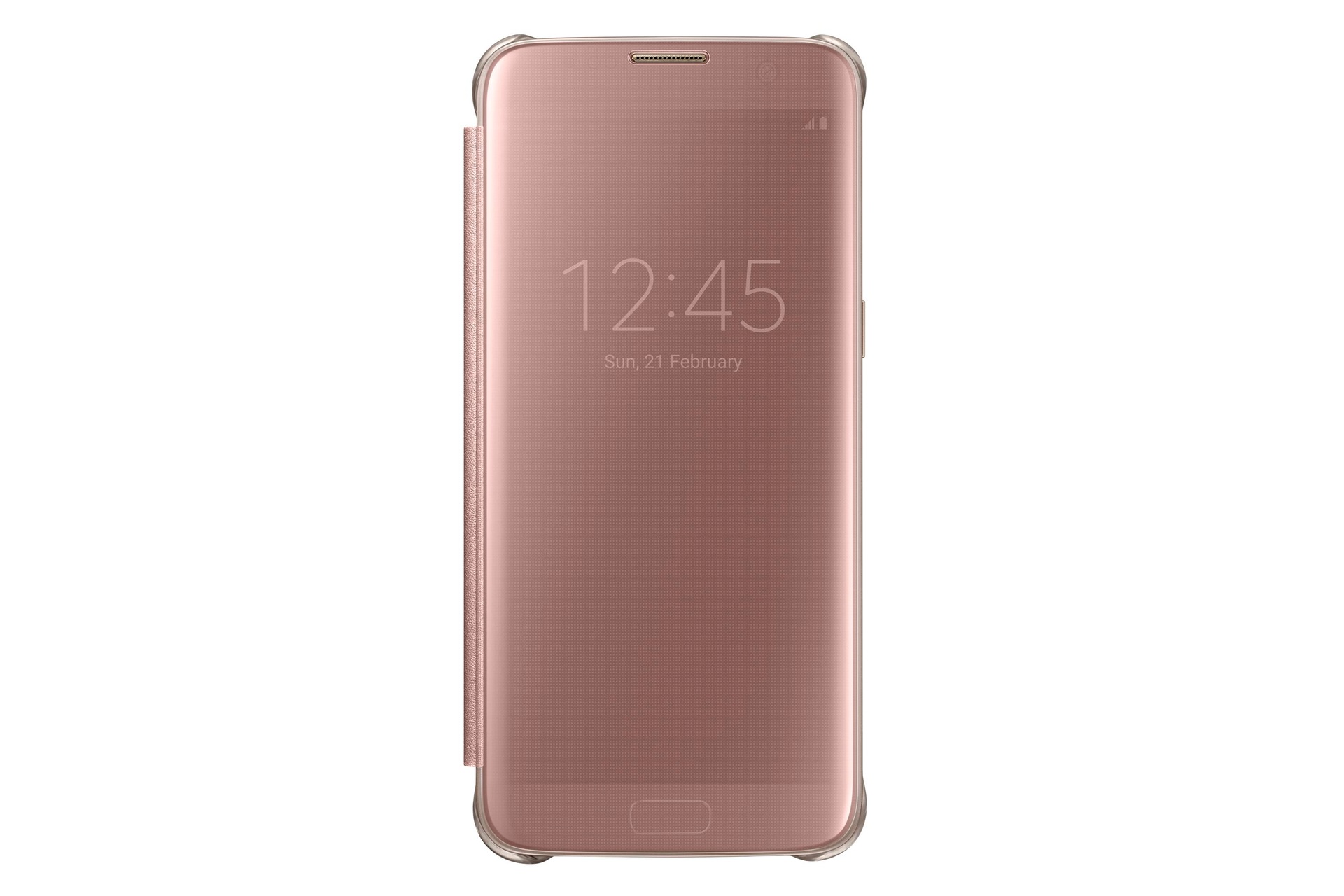 Galaxy S7 Edge Clear View Cover Case Pink Gold Samsung Uk