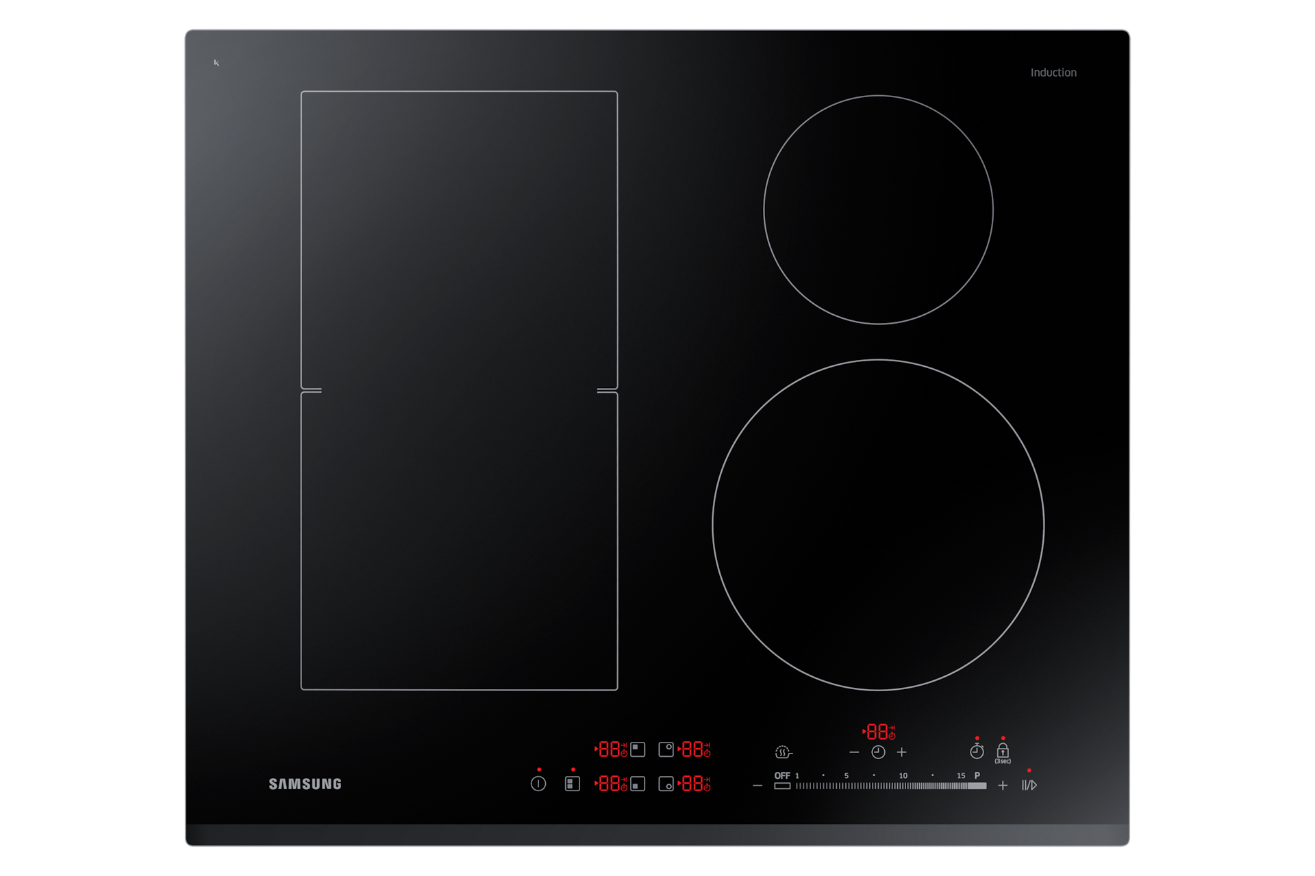 Black Induction Hob with Flex Zone, NZ64K5747BK Samsung UK