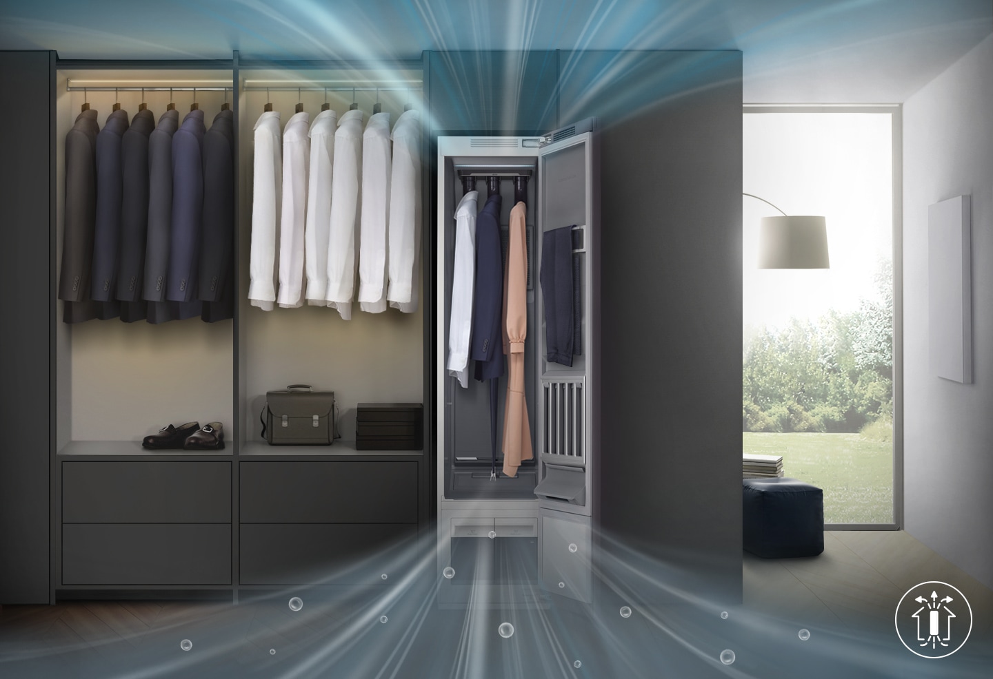 Better clothing care with less humidity