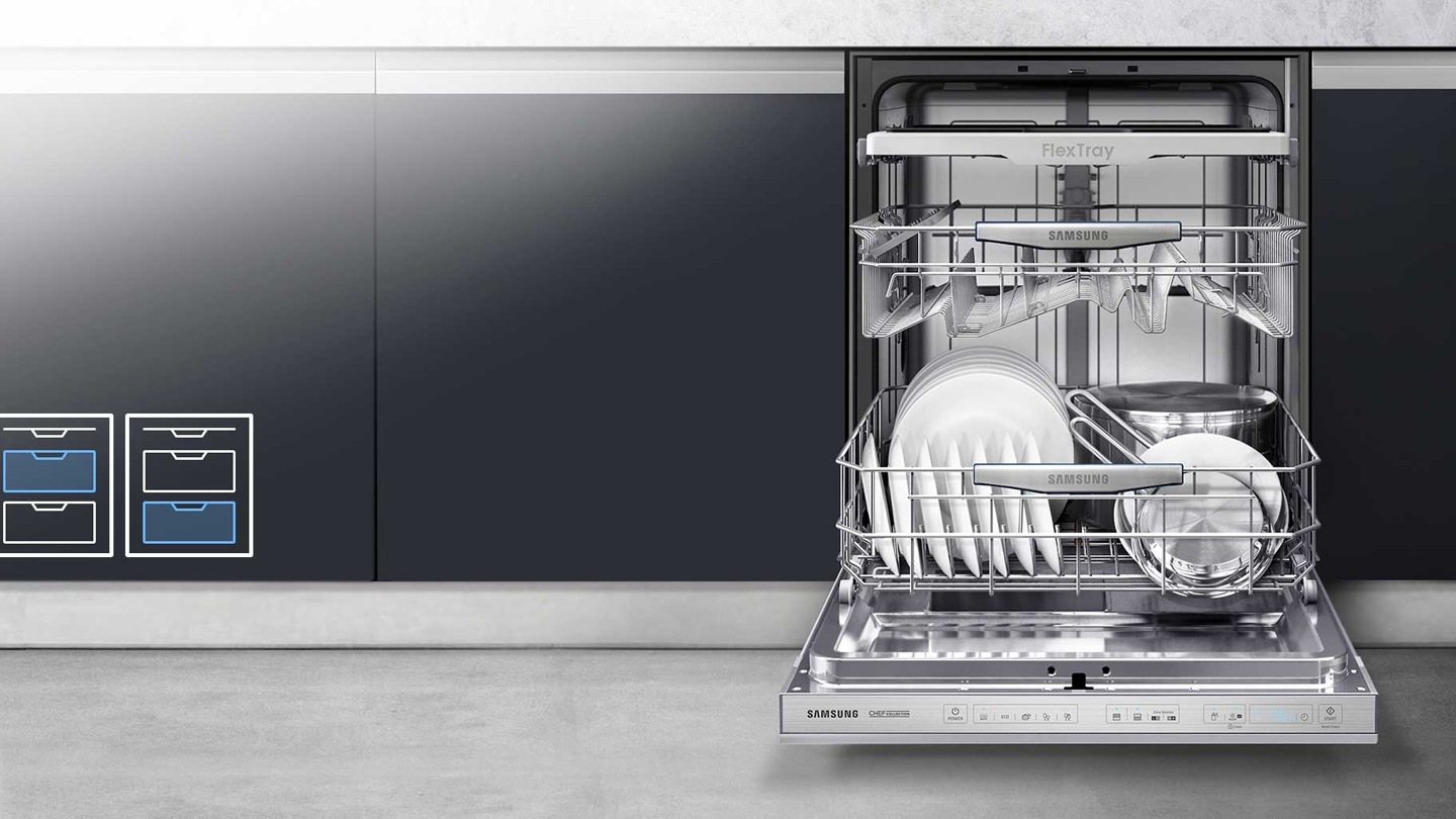 Semi Integrated Dishwasher Dw60j9960us Samsung Uk