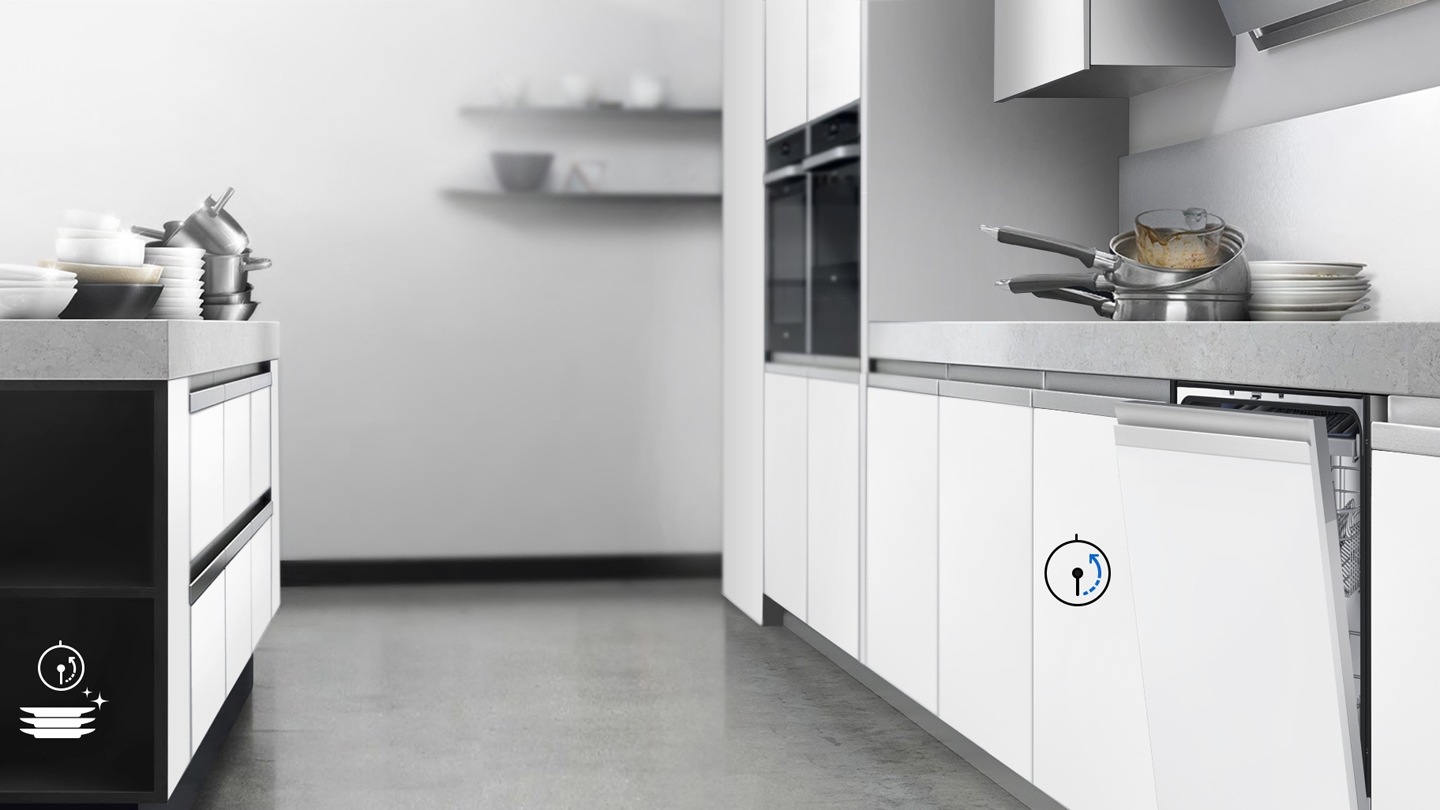 Dw60j9970bb 60cm W A Waterwall Integrated Dishwasher Samsung Uk