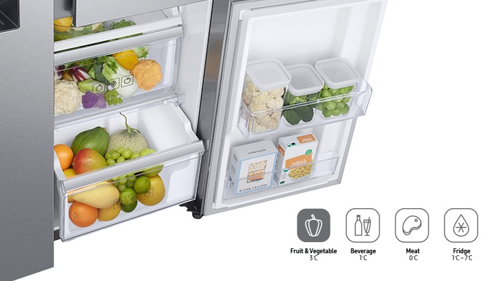 Rs8000 3 Door Fridge Freezer With Flexzone Samsung Uk