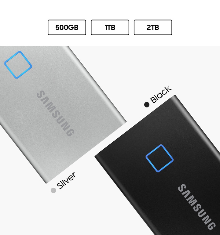 Portable Black 1 TB SSD T7 Touch, SSD Storage Device