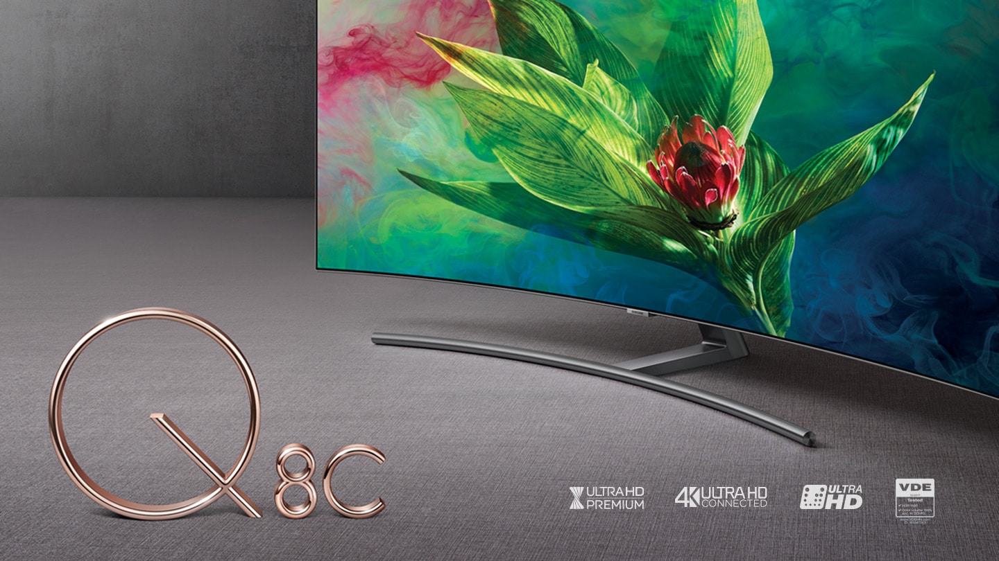 Pure colour and exceptional design with our 2018 Q8F QLED TV.