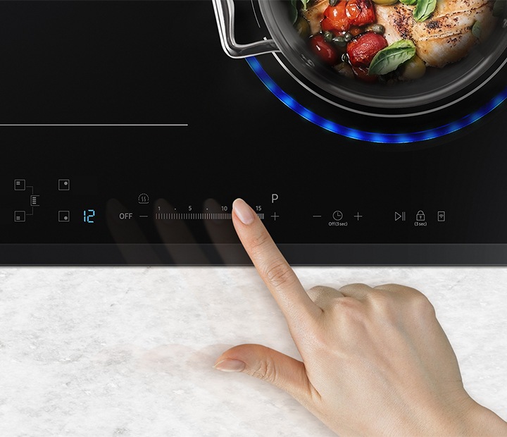 Samsung NZ6000K Induction Hob with Virtual Flame and Flex Zone Plus