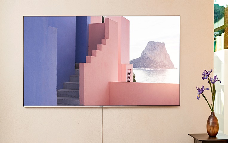 The bottom of the TV is shown