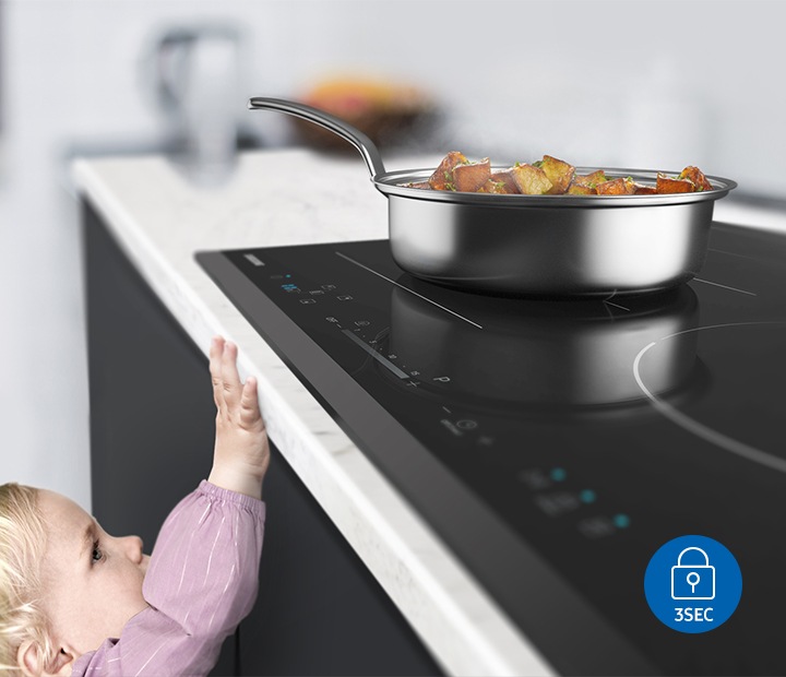 Samsung NZ6000K Induction Hob with Virtual Flame and Flex Zone Plus