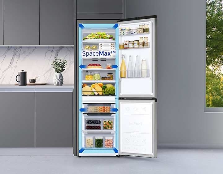 Samsung Series 6 RB34T652ESA/EU Fridge Freezer with SpaceMax™ Technology -  E Rated - Silver