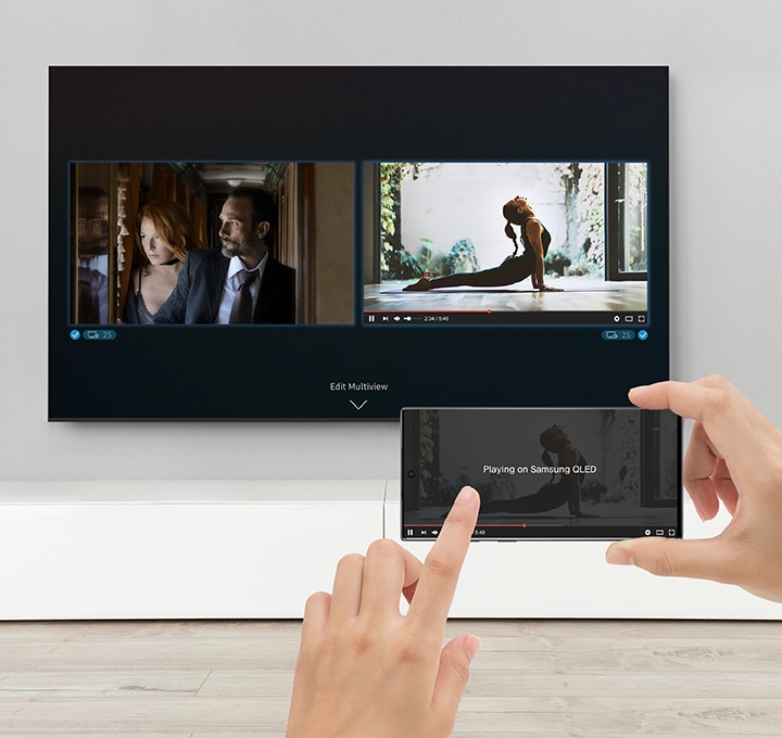 TV and mobile content, split on the big screen