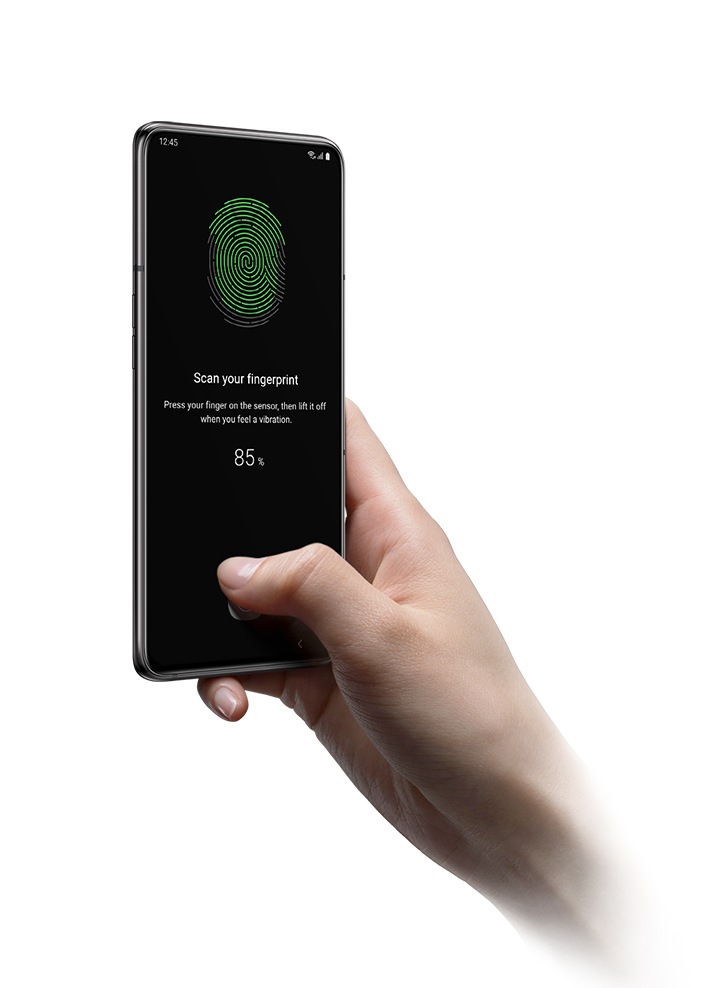 Appuyez et allez avec votre empreinte digitale