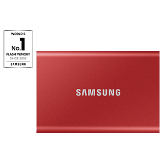 SAMSUNG SSD T7 Portable External Solid State Drive 2TB, USB 3.2 Gen 2,  Reliable Storage for Gaming, Students, Professionals, MU-PC2T0R/AM, Red