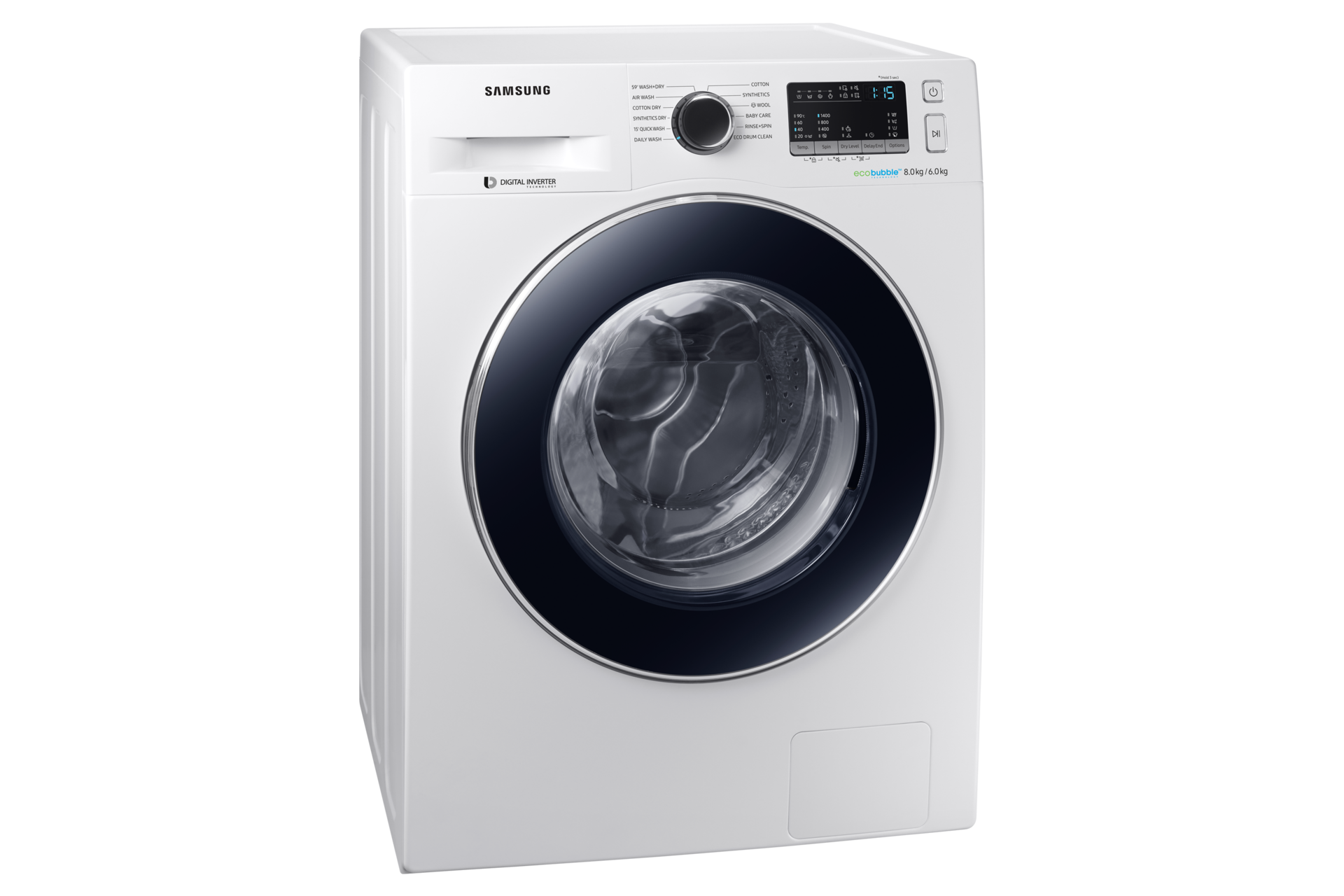 8kg Washer Dryer with ecobubble™ WD80M4453JW | Samsung UK