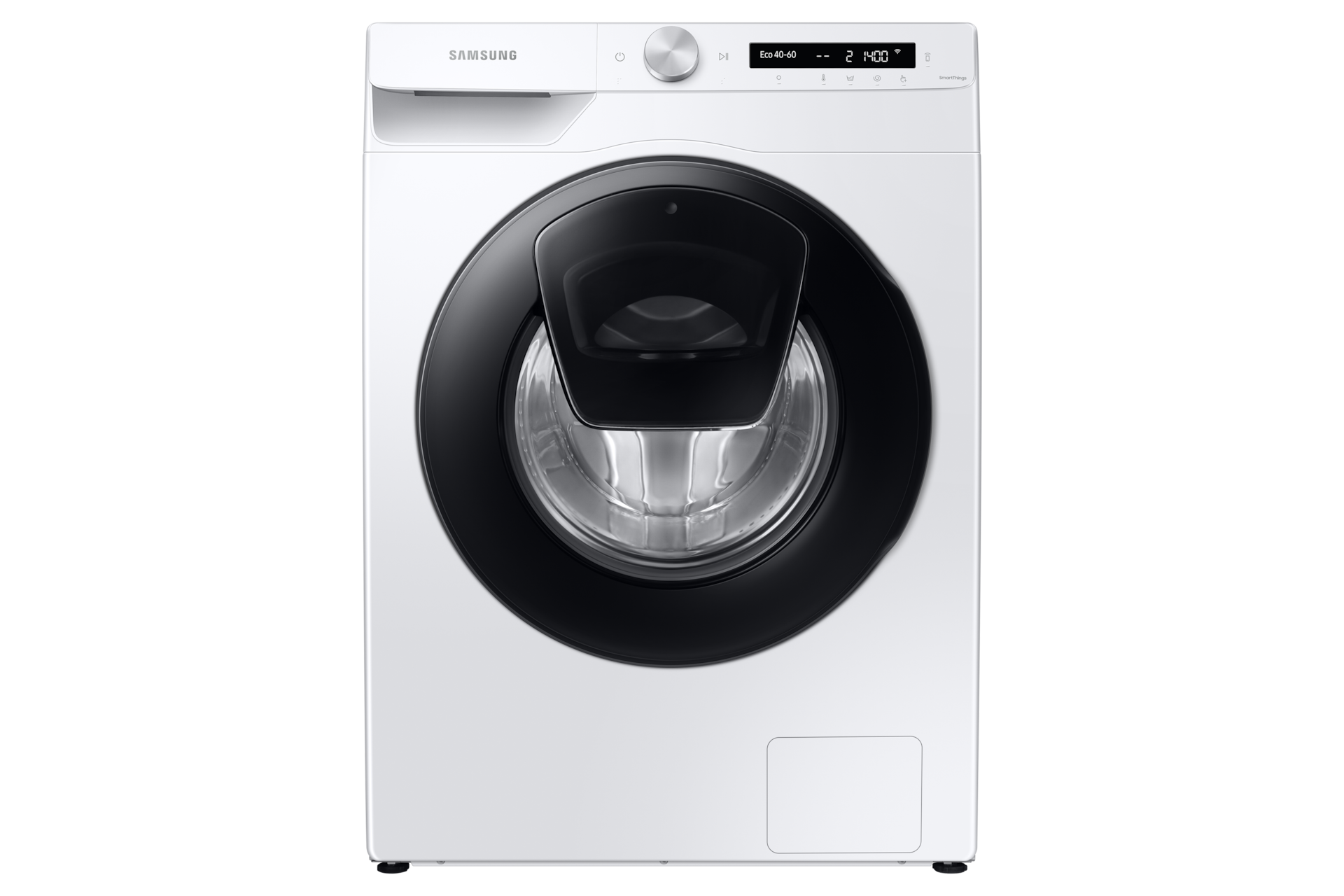 A Samsung Series 5+ 9kg AddWash Washing Machine WW90T554DAW on a white background.