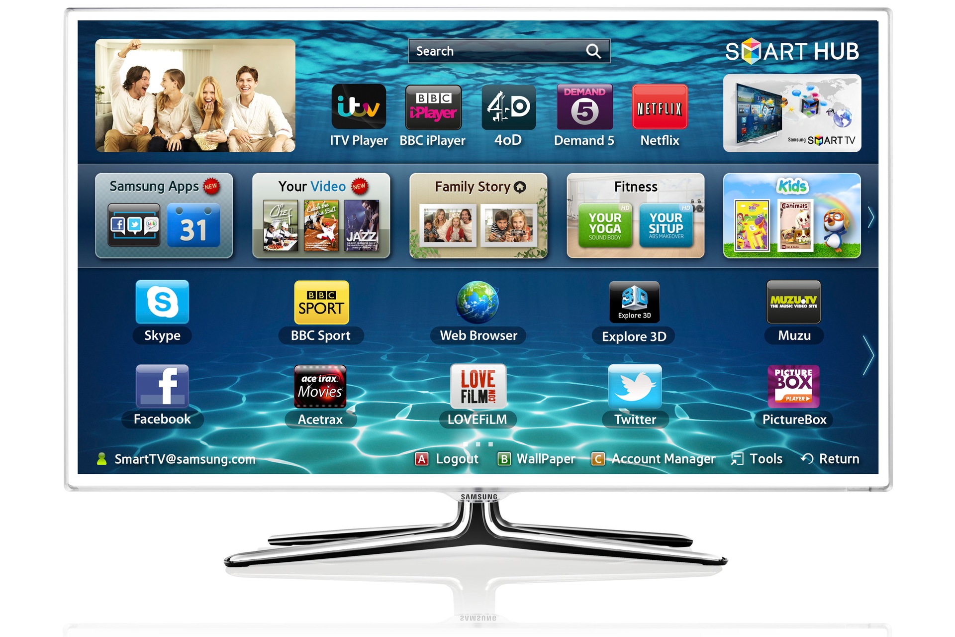 forbundet stadig dannelse 37" ES6710 Series 6 SMART 3D Full HD LED TV | Samsung Support UK