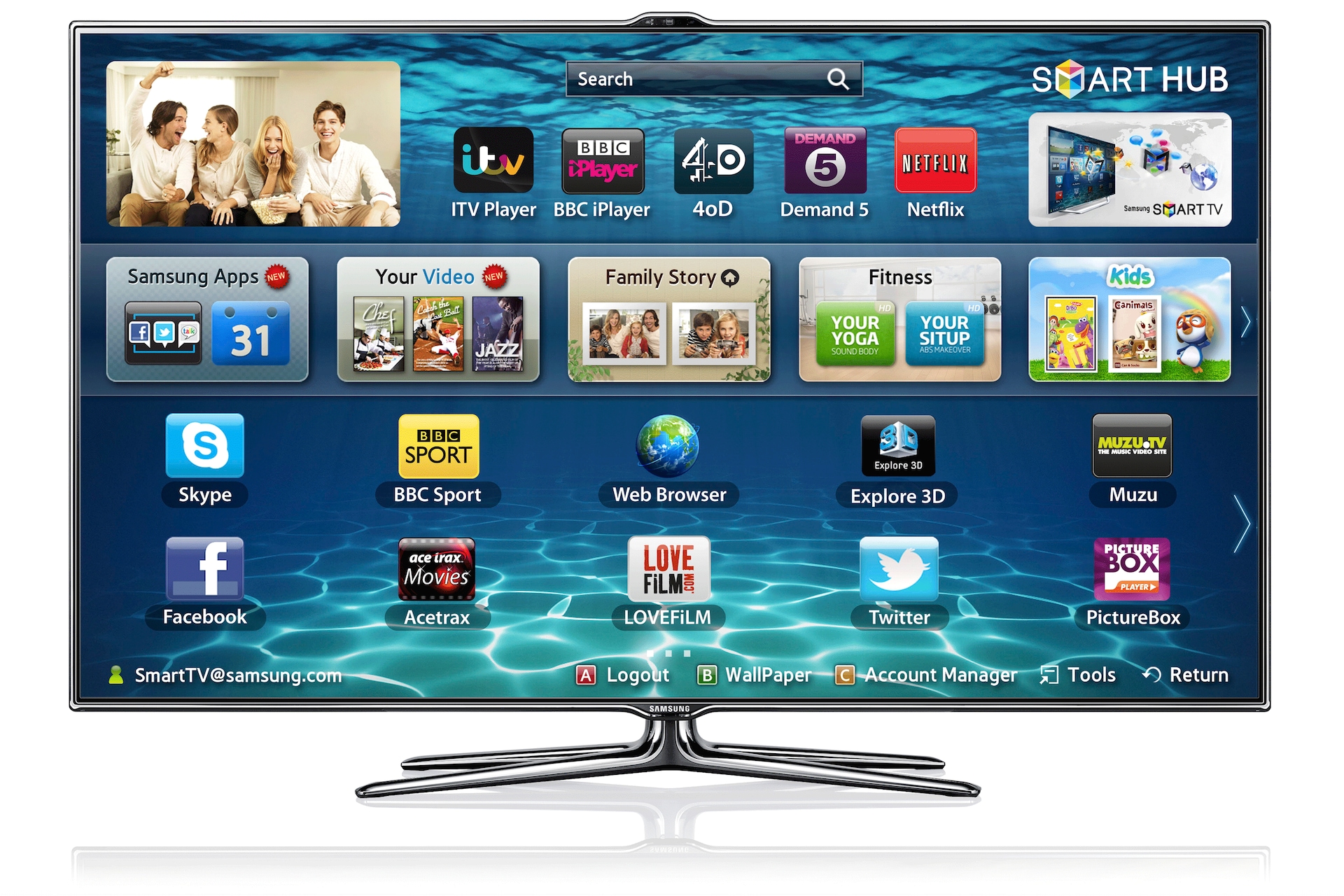 40 Es7000 Series 7 Smart 3d Full Hdled Tv Samsung Support Uk 4936