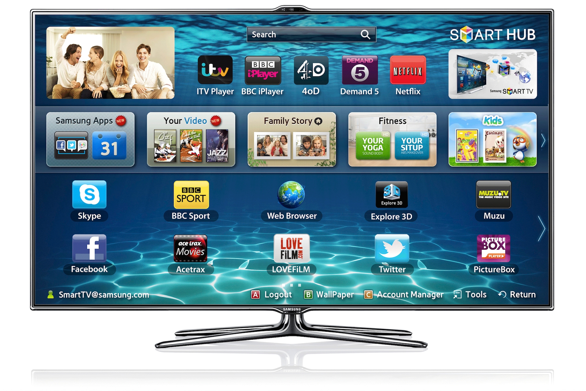 40" ES7000 Series 7 SMART 3D Full HDLED TV | Samsung Support UK