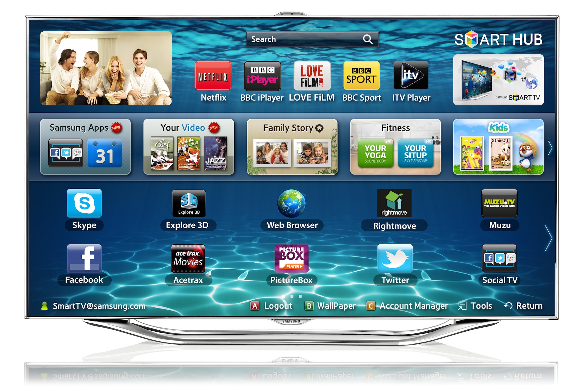 46" ES8000 Series 8 SMART 3D Full HDLED TV Samsung