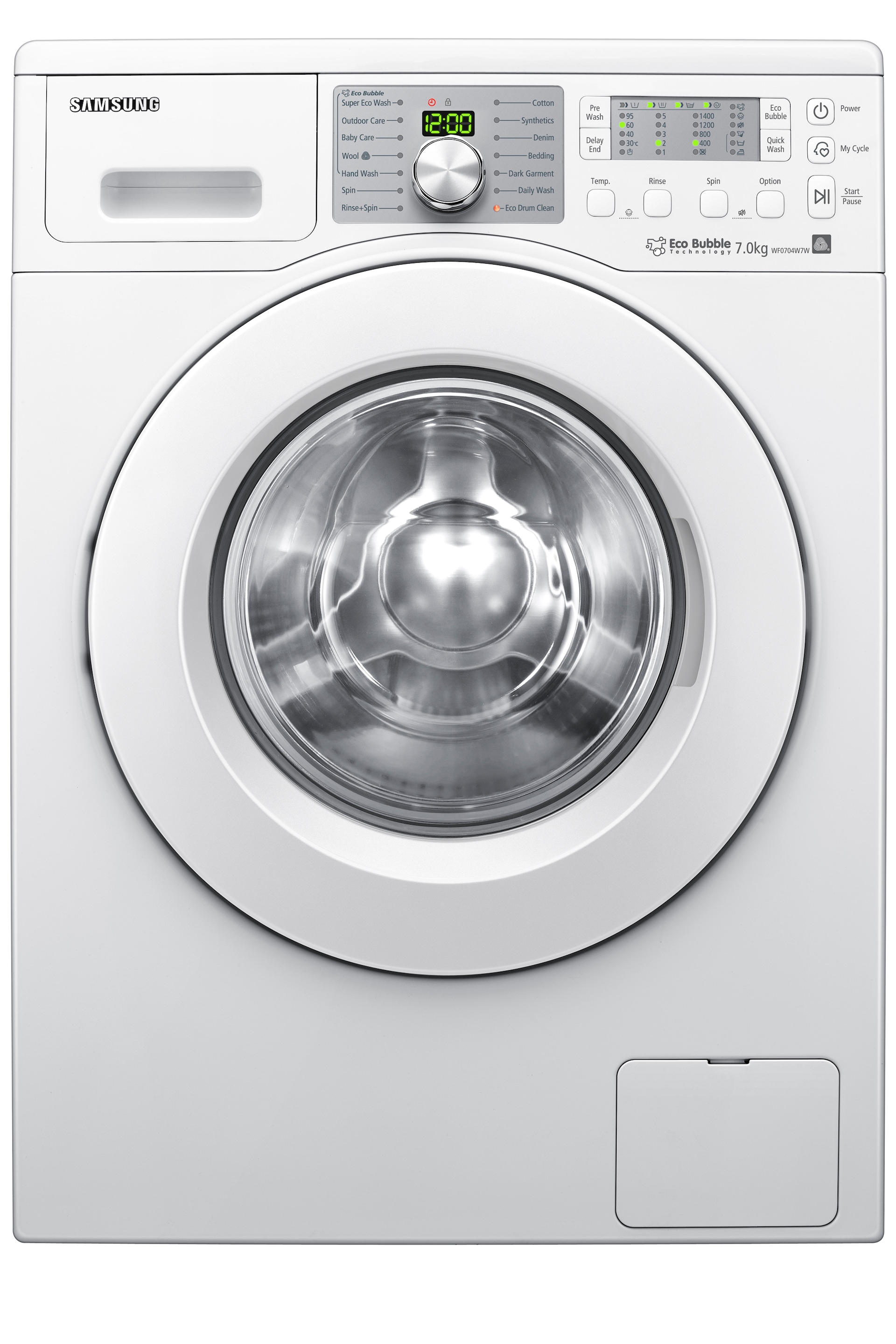 WF0704W7W 7kg 1400rpm Ecobubble Washing Machine Samsung Support UK