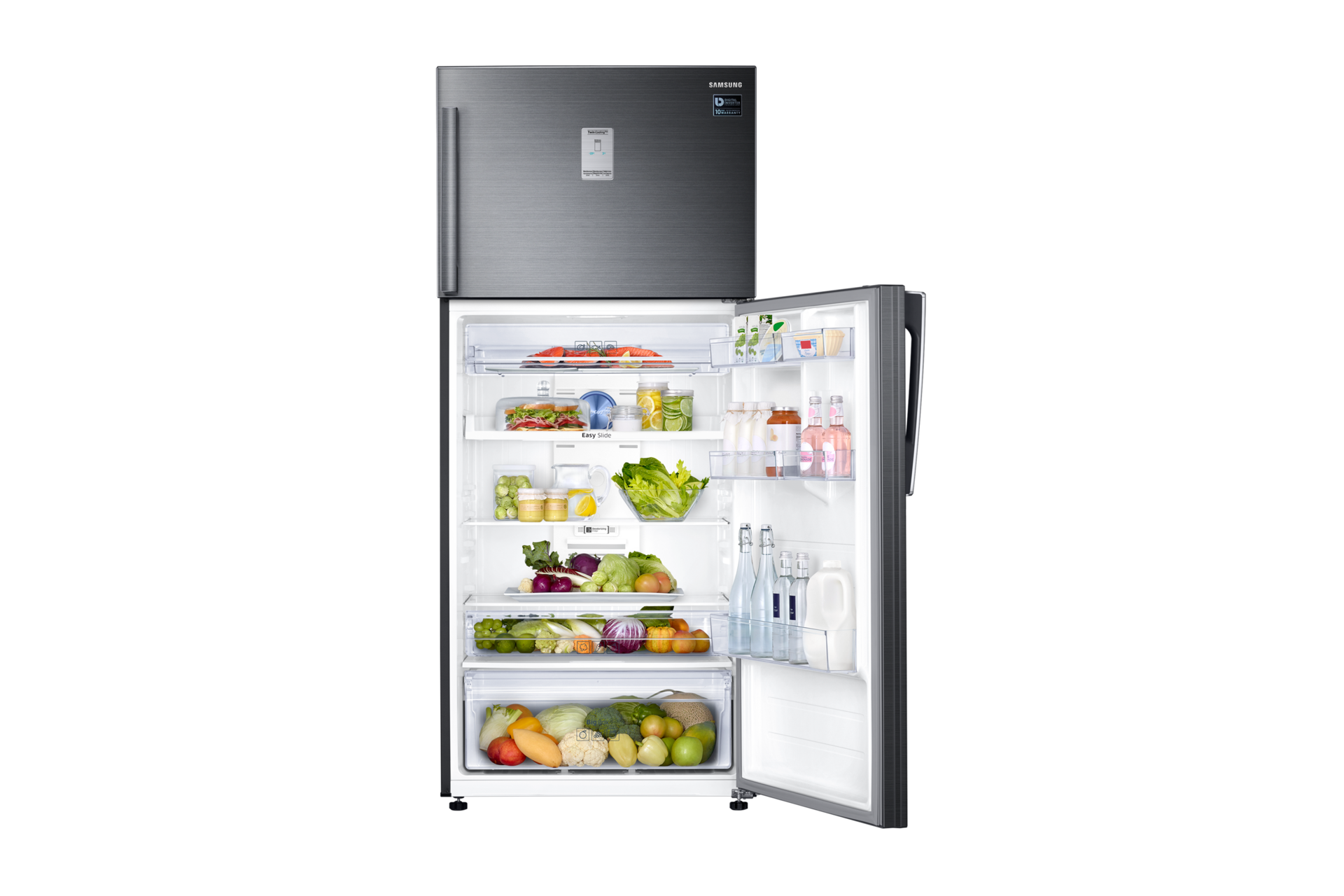 front-bottom-door-open-food Black