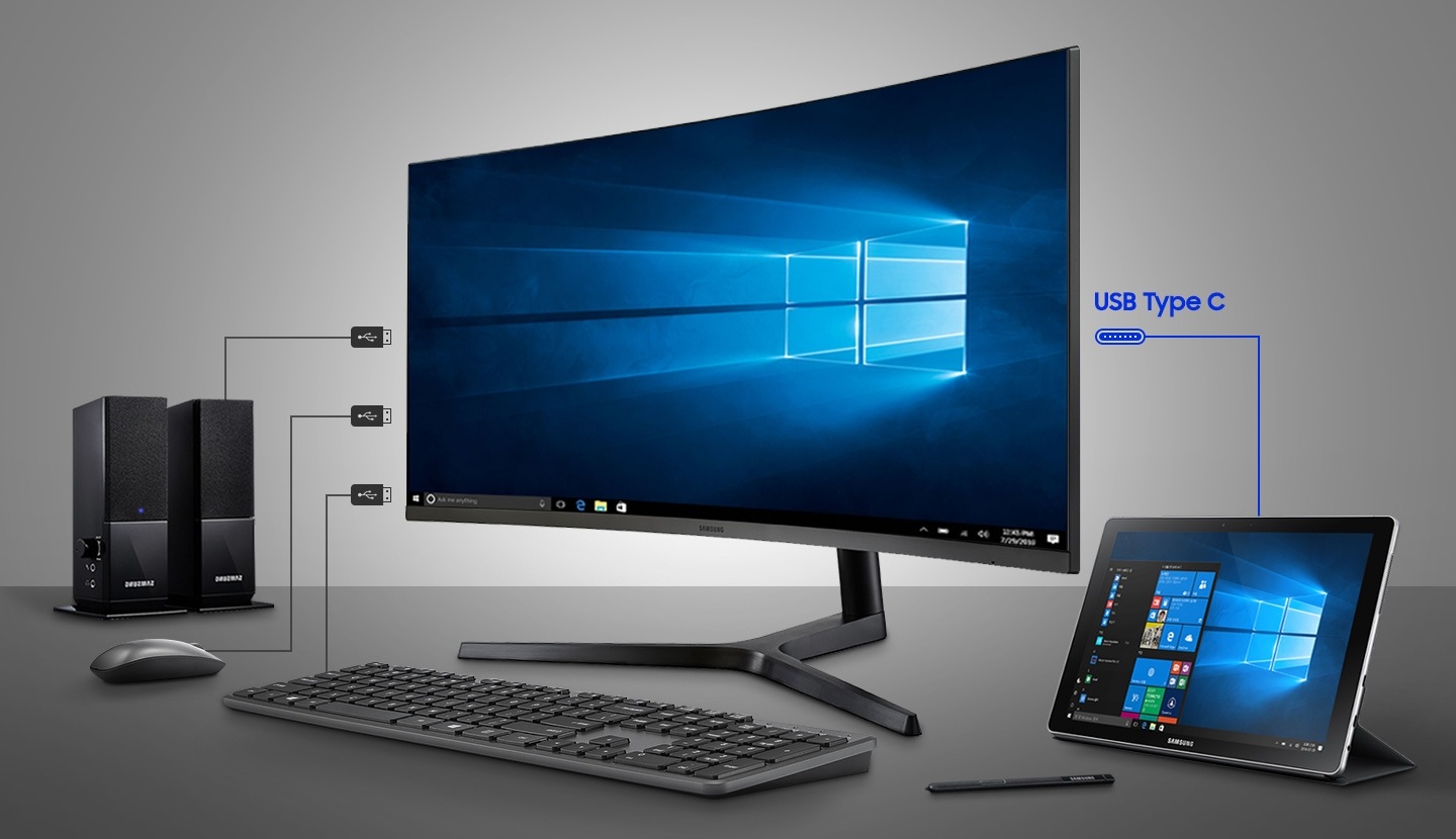 LC34H890-Hỗ Trợ Tối Đa Cổng USB 3.0 Cho Nhiều Thiết Bị