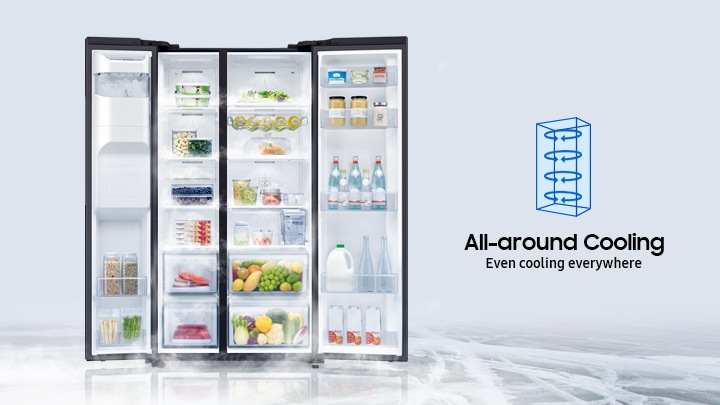 Business | 635L Tủ Lạnh Side by Side với SpaceMax™ , màu Đen | RS64R5301B4/SV | Samsung Việt Nam