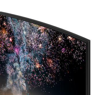 Chi tiết viền máy mỏng tinh tế cùng góc màn hình ấn tượng của Smart Tivi màn hình cong Samsung 4K UHD 55 Inch (RU7300) công nghệ HDR đỉnh cao cho sắc màu hoàn hảo